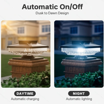 Viva Elite Solar Post Cap Lights - Premium Cold White LED (4-Pack)