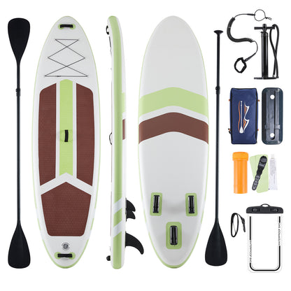 Sup board with accessories on a white background