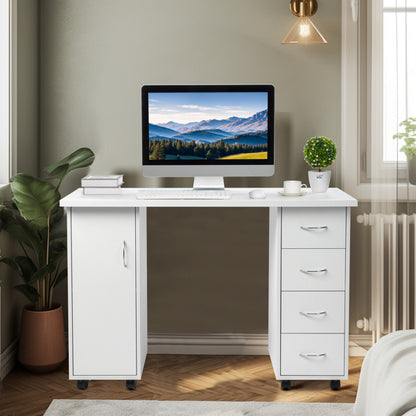 Viva Bianca Four-Drawer Computer & Nail Art Desk