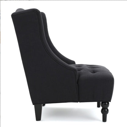 Charcoal High-Back Club Chair | Viva