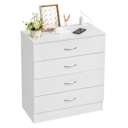 Viva Elite Smart Nightstand Series – Premium 4-Drawer Bedside Table with USB & Power Sockets