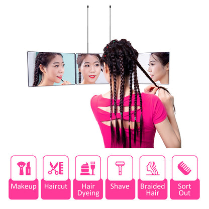 Barber Mirrors with Iron Hooks – Available with or Without Lights