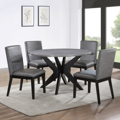 Gray Faux-Leather Side Chair | Viva Amelia