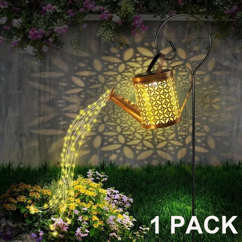 Solar Watering Can String Lights - LED Garden Decor (2-Pack)
