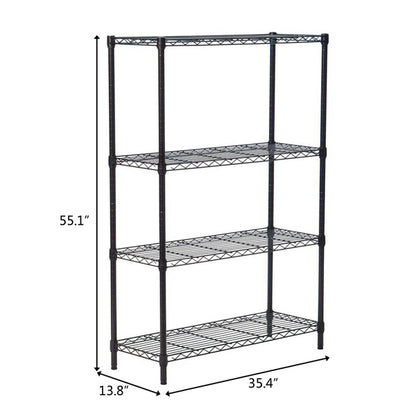Viva Noir Collection: Viva Noir Static Four-Layer Metal Storage Rack