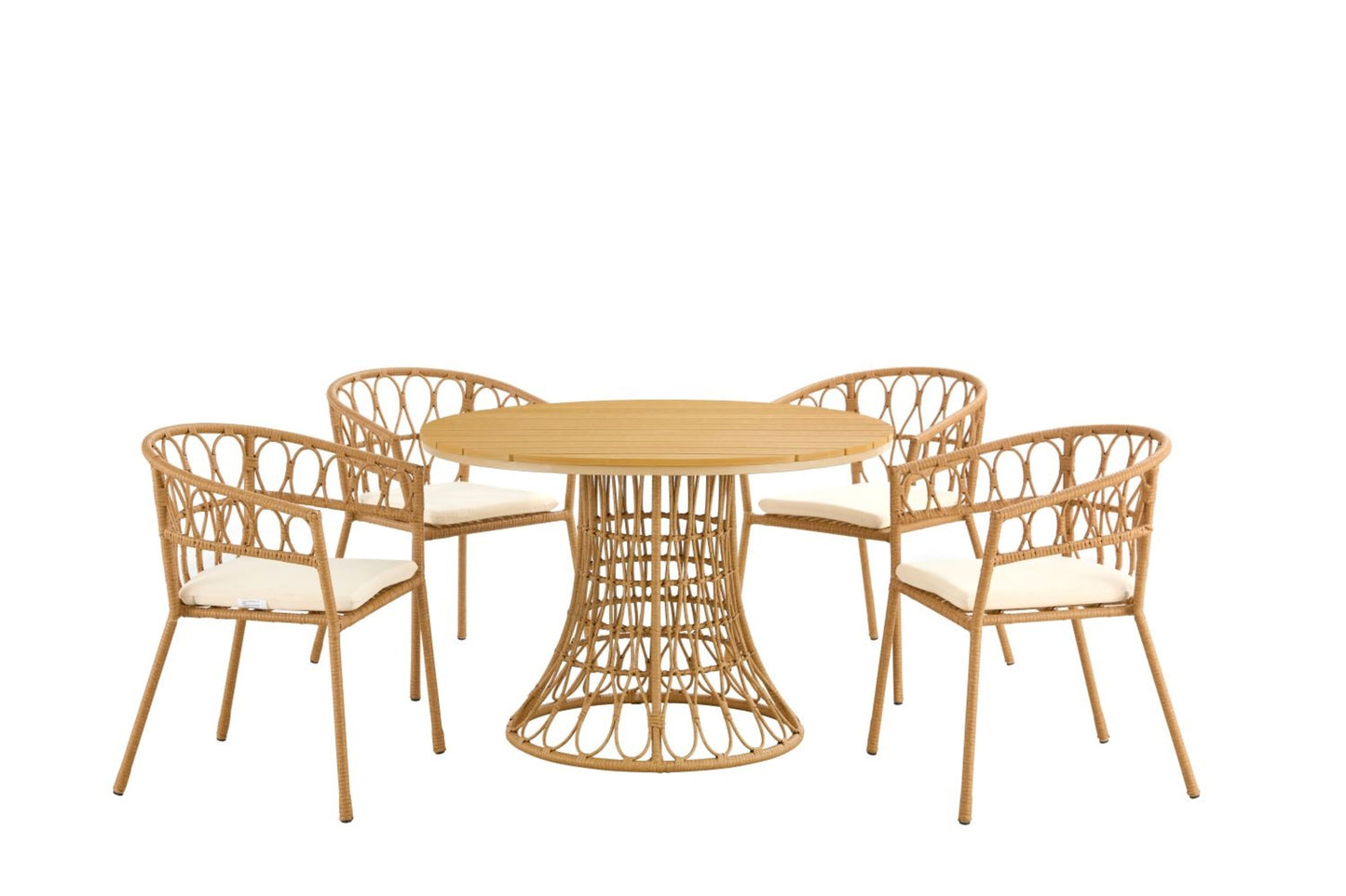 Viva Sienna Bamboo-Style Outdoor Dining Set