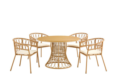 Viva Sienna Bamboo-Style Outdoor Dining Set