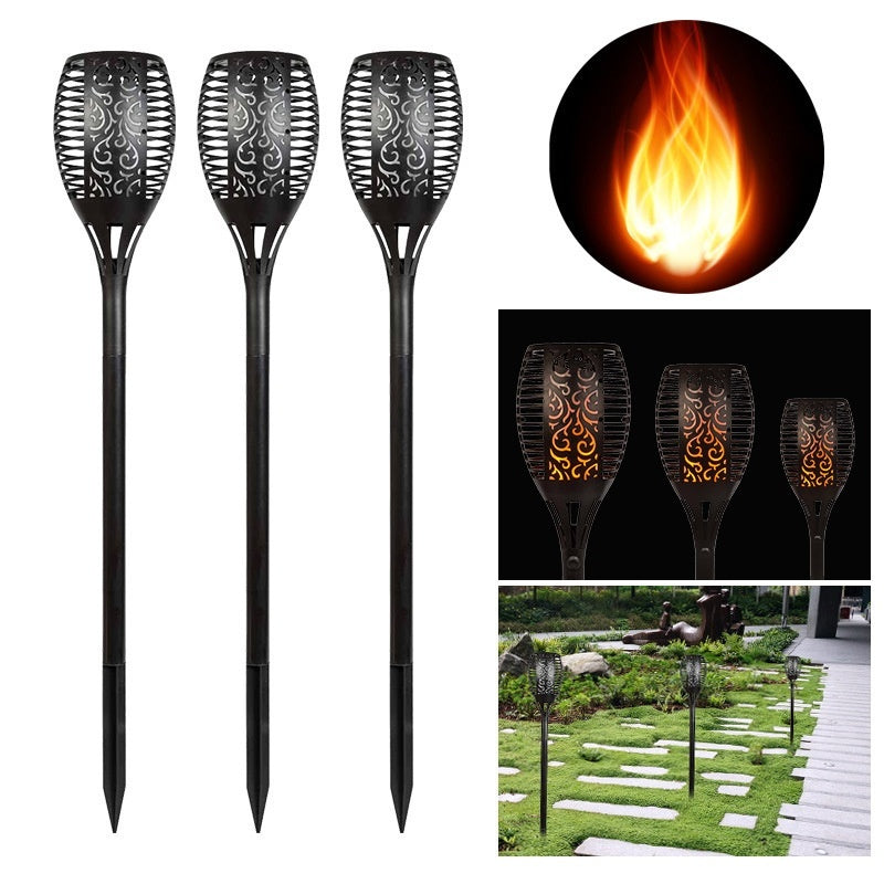 Viva Elite Solar Flame Torch Light - Dancing Fire Garden Pathway Illumination