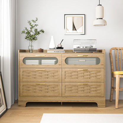 Viva Elite Wooden 6-Drawer Bedroom Vanity Collection - The Future of Natural Craftsmanship