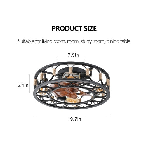 Viva AeroCage Farmhouse-Modern Ceiling Fan with Light