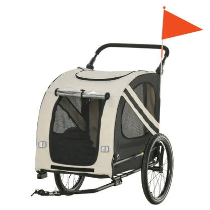 Viva Luxe Alba White Pet Trailer & Stroller
