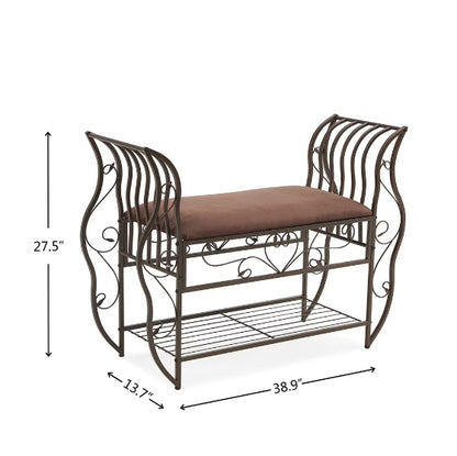 Viva Belvedere Multifunctional Upholstered Shoe Rack Bench