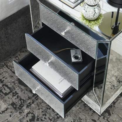 Elegant Mirror Three-Drawer Cabinet - Luxurious Storage for Every Space