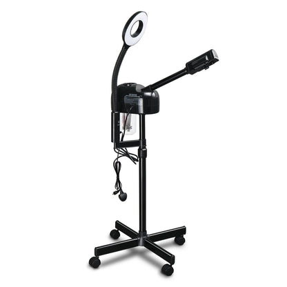adjustable arm detail on black 3x magnifying beauty lamp