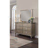 Viva Elite Champagne Silver Dresser with Mirror - Antique Elegance