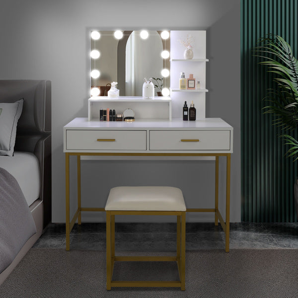 Viva Elite 2-Drawer Dressing Table Set Collection - The Future of Modern Minimalism