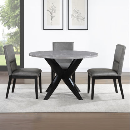 Gray Faux-Leather Side Chair | Viva Amelia