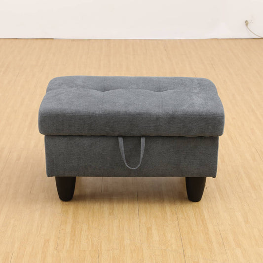 Viva Fumo Collection: Viva Fumo Dark Grey Flannel Sofa & Ottoman