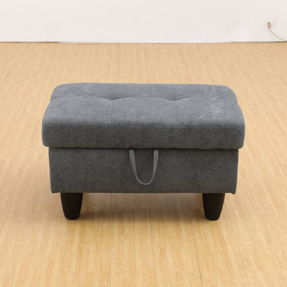Viva Elite Fumo Dark Grey Flannel Sofa & Ottoman - The Future of Modular Living