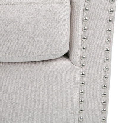 Wheat Linen-Upholstered Swivel Club Chair | Viva