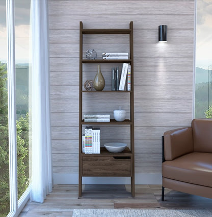 Viva Elite Geometric Walnut Bookshelf – Where Art Meets Function