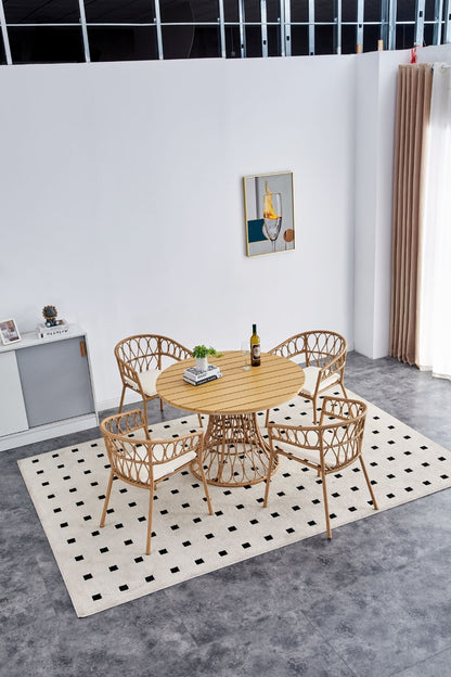 Viva Sienna Bamboo-Style Outdoor Dining Set