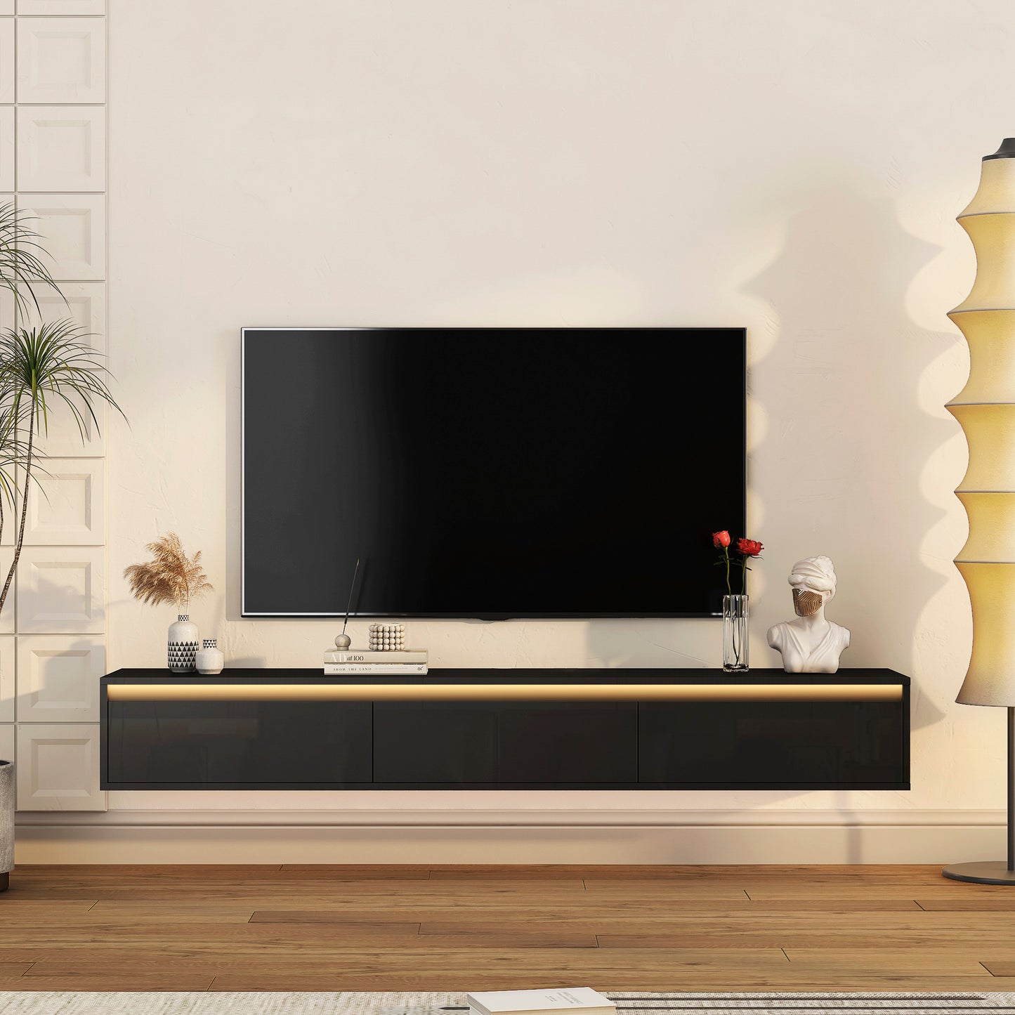 Viva Lumen+ Collection: The Lumen+ Halo Floating TV Shelf