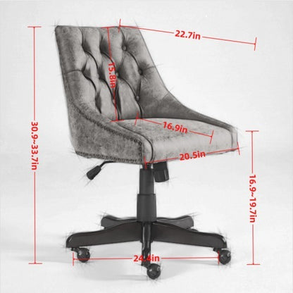 Brown Sheepskin-Pattern Office Chair | Viva Arden