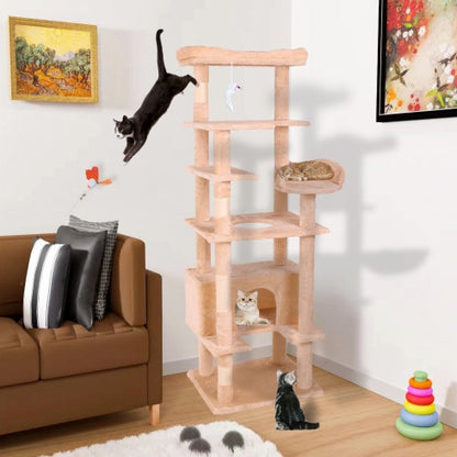 Cream White Cat Climbing Frame | Viva