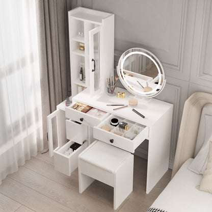 Viva Elite Elegant Four-Drawer Vanity Set – The Future of Sophisticated Beauty Organization