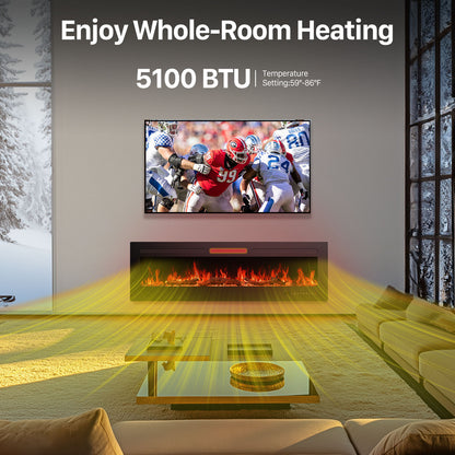 Luxury Electric Fireplace Heater with Remote Control – Modern & Efficient Heating Solution