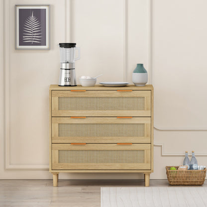 Viva Solana Rattan Storage Cabinet – Natural Texture, Modern Form