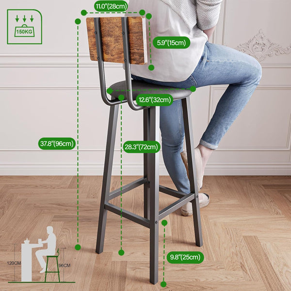 Éclat Bar Stool Set, 2-Piece | Viva