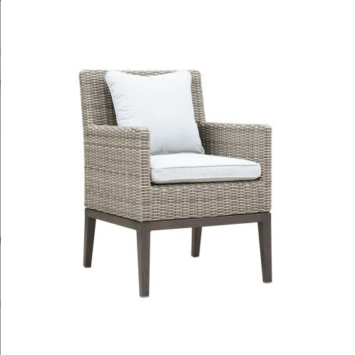 Viva Atelier Marina Light Brown Wicker Patio Armchair