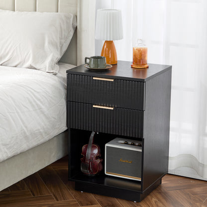 Viva Wave Noir Bedside Cabinet