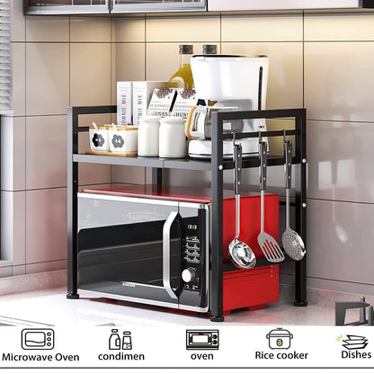 Viva Noir Extendable Single-Layer Kitchen Rack