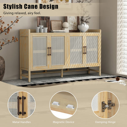 TREXM Natural 60-Inch Rattan-Door Sideboard | Viva