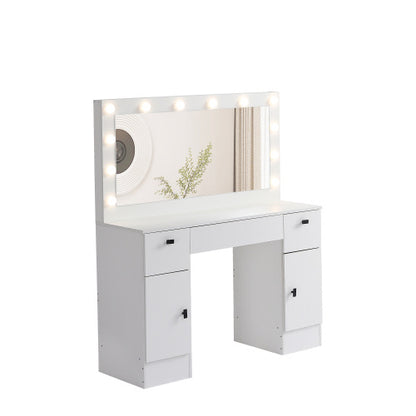 Viva Reflection Collection: Aurora White Illuminated Dresser