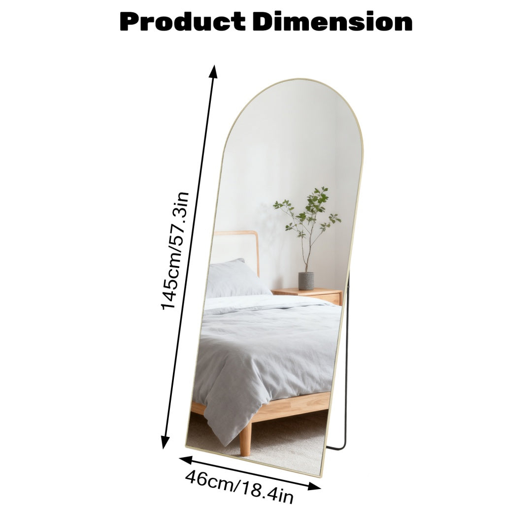 full length floor mirror black & gold 19 21 24 for small spaces