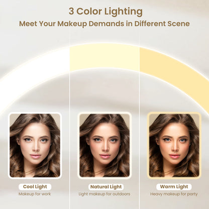 Travel Makeup Mirror with Lights – Compact, Portable & Elegant