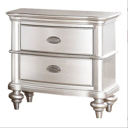 Silver Gray 2-Drawer Nightstand | Viva Elite