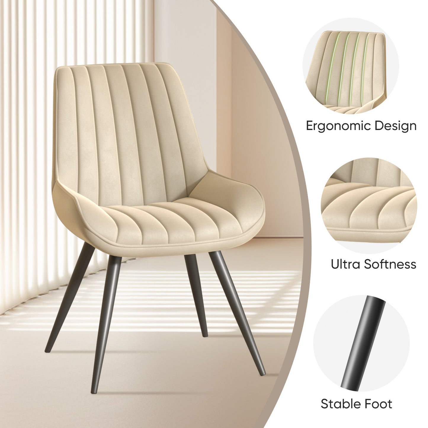 Viva Orion Waterfall-Cushion Swivel Bar Stool
