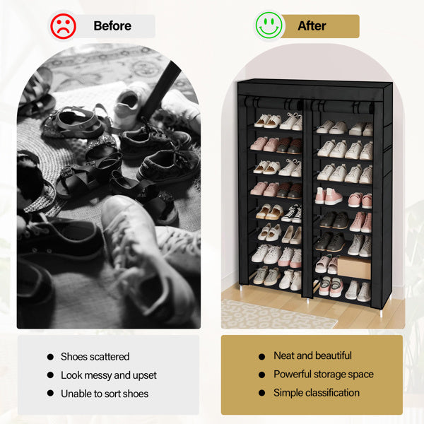 Viva Élan Collection: The Élan Ten-Tier Non-Woven Shoe Cabinet