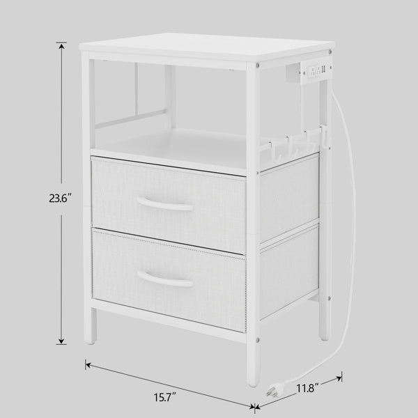 Charging Bedside Table with Wireless & USB Features | Viva