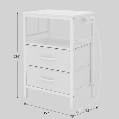 Charging Bedside Table with Wireless & USB Features | Viva