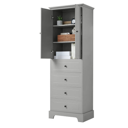 Viva Smart Living Collection: Dual-Door & Quad-Drawer Cabinet