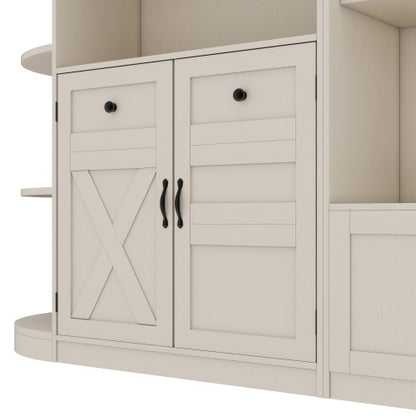 Viva Entry Essentials Collection: Modular 2-in-1 Hall Tree Cabinet