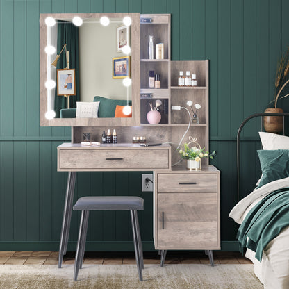 Viva Elite 1-Drawer Dressing Table Set Collection - The Future of Pure Simplicity