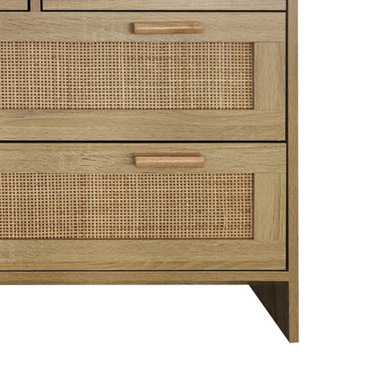 Viva Solaro 4-Drawer Rattan Cabinet – Natural Texture, Elevated Storage