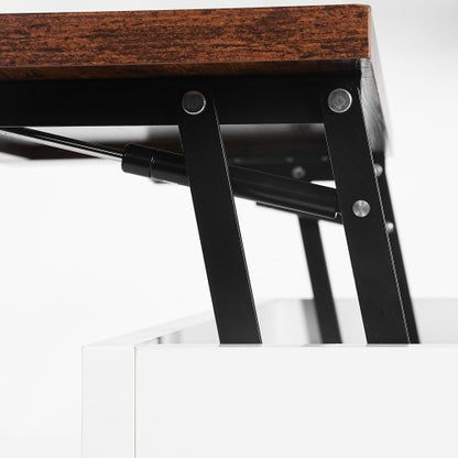 Modern Multi-Functional Lifting Coffee Table - Vintage White (90cm)